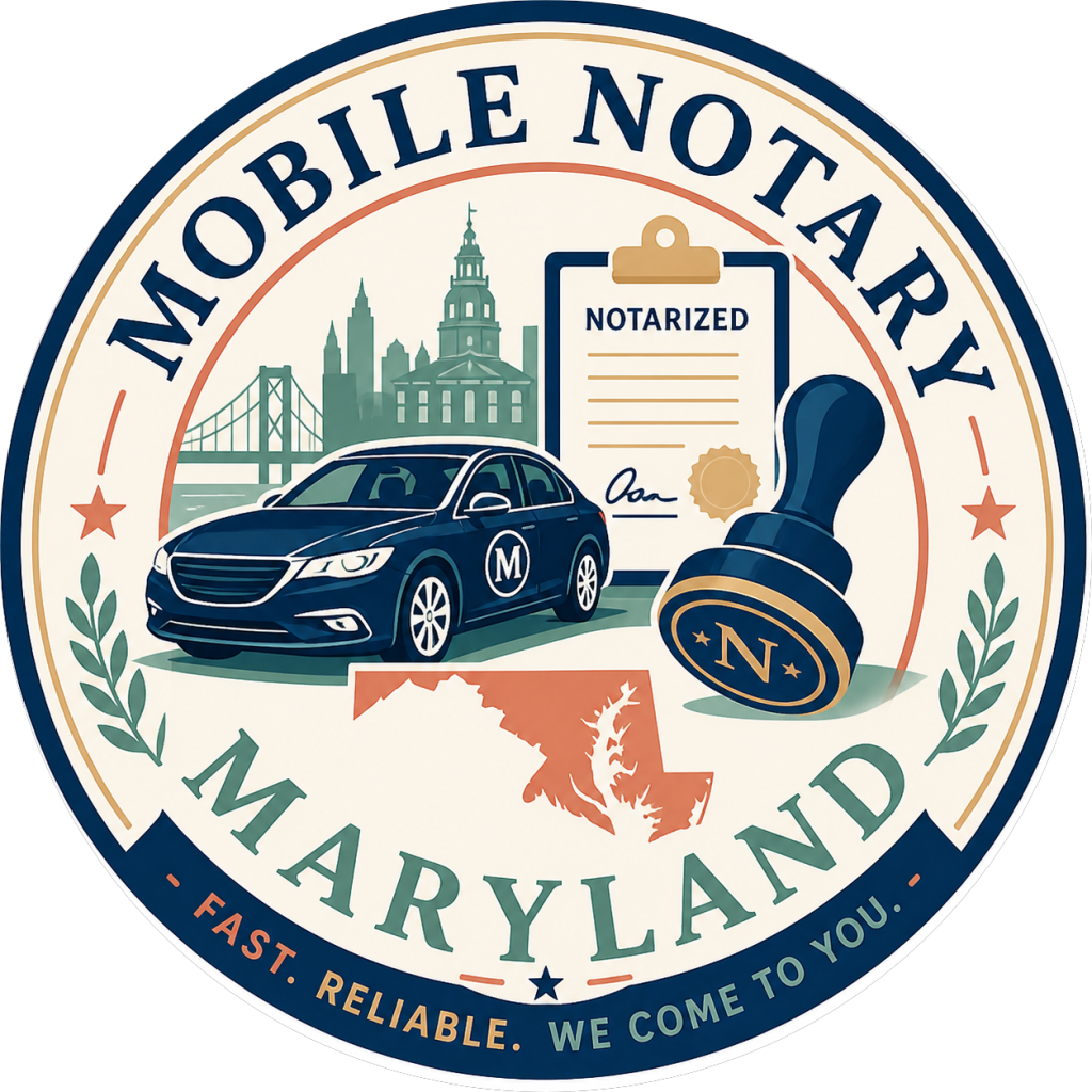 Universal logo for Mobile Notary Maryland