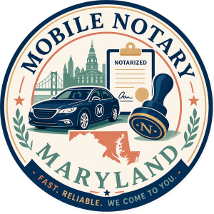 Universal logo for Mobile Notary Maryland