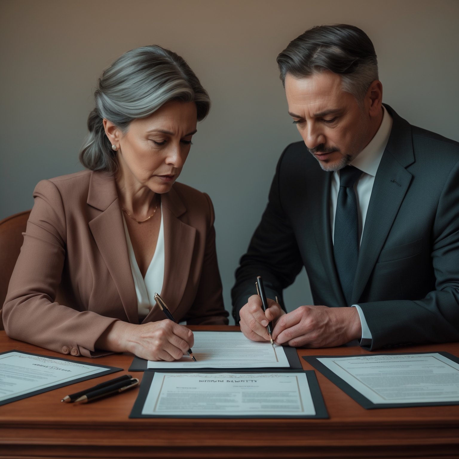Power of attorney document being notarized by mobile notary in Maryland